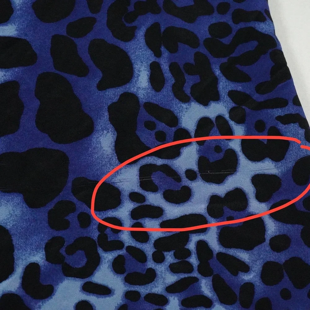 Nightcap Blue Leopard Silk Maxi Slip Dress Sleeveless Animal Print 90s Indie M - Picture 8 of 10